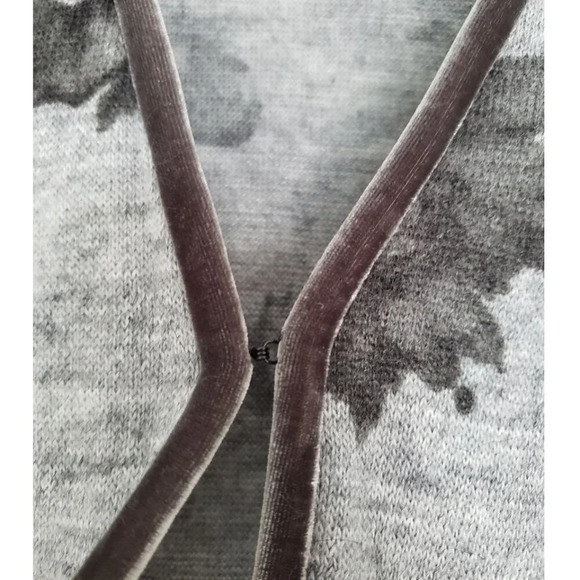 Moiselle Wool blend grey floral cardigan SIZE 2 - Picture 5 of 11